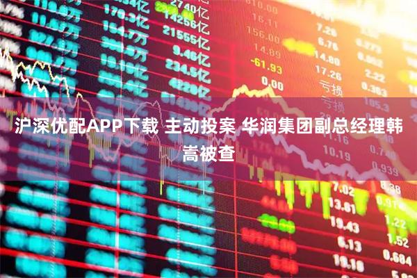 沪深优配APP下载 主动投案 华润集团副总经理韩嵩被查